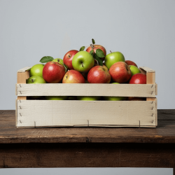 Cassetta per frutta e verdura in legno di Pioppo naturale e senza plastiche perfetta per biologico varie dimensioni