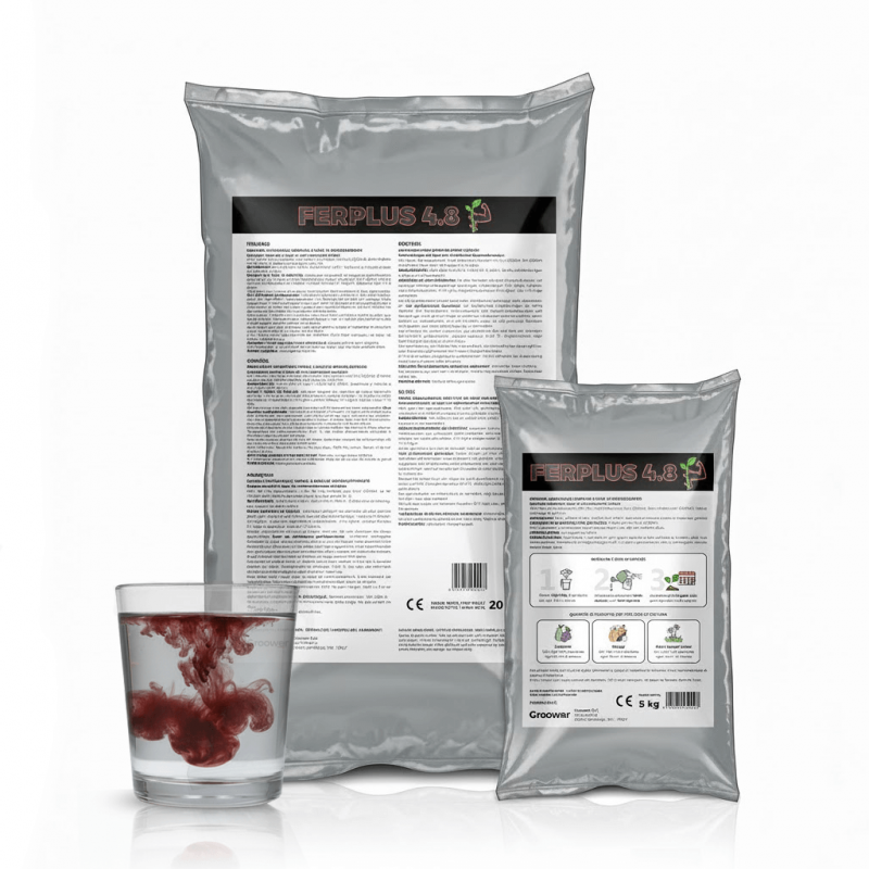FERPLUS 4.8 - Ferro Chelato [o,o] EDDHA - Garantisce l'apporto di ferro necessario alle piante - Contro la Clorosi ferrica