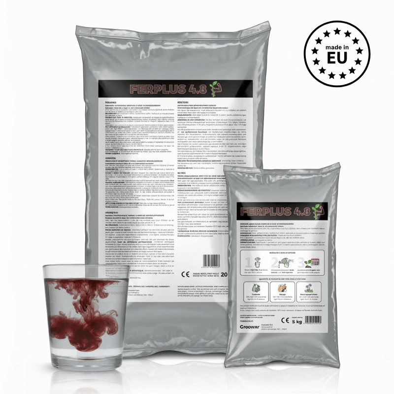 FERPLUS 4.8 - Ferro Chelato [o,o] EDDHA - Garantisce l'apporto di ferro necessario alle piante - Contro la Clorosi ferrica